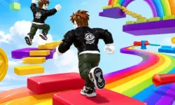 Obby Rainbow Parkour Two Player image