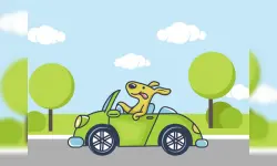 Animal Happy Drive Coloring image