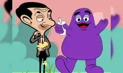 When Mr Bean meet Grimace image