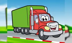 Happy Trucks Coloring image