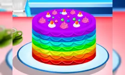 Cooking Rainbow Cake image