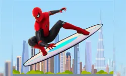 Spiderman Skateboarding image