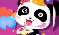 Happy Birthday Party With Baby Panda image