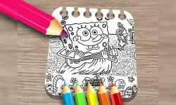 Sponge on the Run Coloring Book image