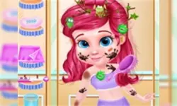 Messy Little Mermaid Makeover-Game image