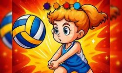 Volleyball Fun Coloring image