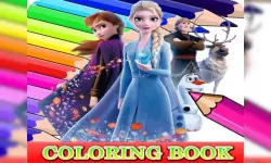 Coloring Book for Frozen Elsa image