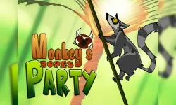 Monkeys ropes party image